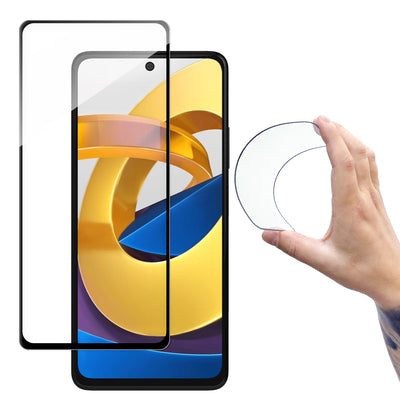 Folie Wozinsky Full Cover Flexi Nano Glass Film sticla cu Frame Xiaomi Poco M4 Pro 5G Transparent