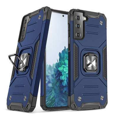 Husa Wozinsky Ring Armor Tough Hybrid Cover + Magnetic Mount pentru Samsung Galaxy S22 + (S22 Plus) Albastru
