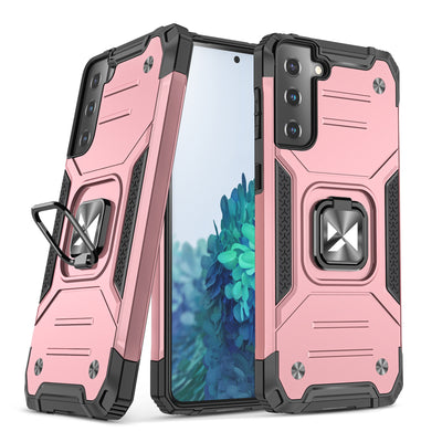 Husa Wozinsky Ring Armor Tough Hybrid Cover + Magnetic Mount pentru Samsung Galaxy S22 Ultra Auriu