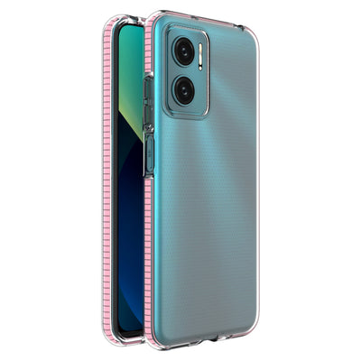 Husa Spring Cover Gel TPU Cover cu Colored Frame pentru Xiaomi Redmi 10 Roz deschis