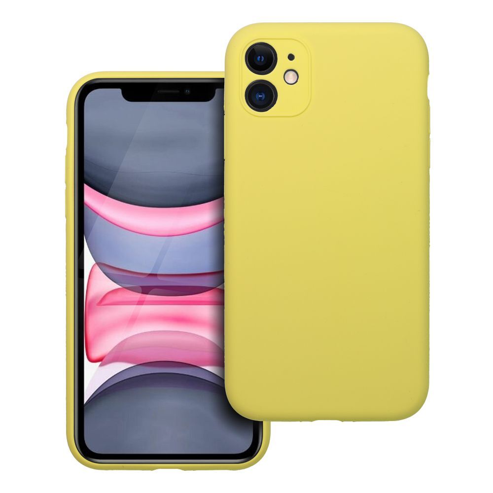 Husa pentru iPhone 11 Silicone 2mm (Camera Protection) Galben