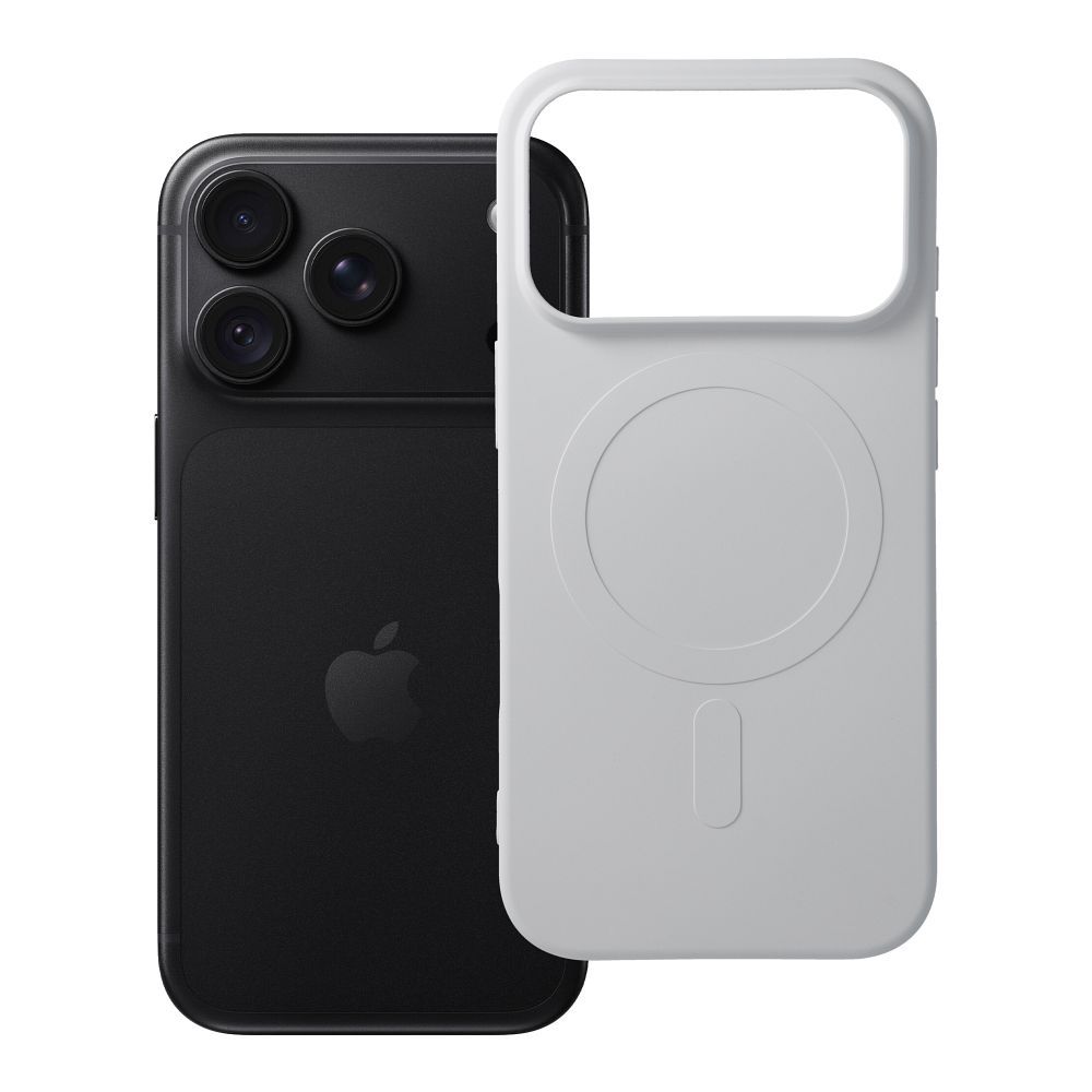 Husa Silicone Mag pentru iPhone 18 Pro / 17 Pro Compatible cu Magsafe (Big Hole) Argintiu