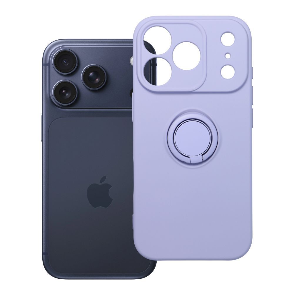Husa Silicone Ring pentru iPhone 17 Pro / 18 Pro (Low Camera Edge) Mov