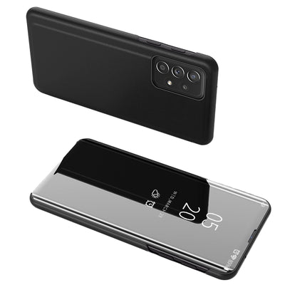 Husa Transparent View Flip Cover pentru Samsung Galaxy A73 Negru