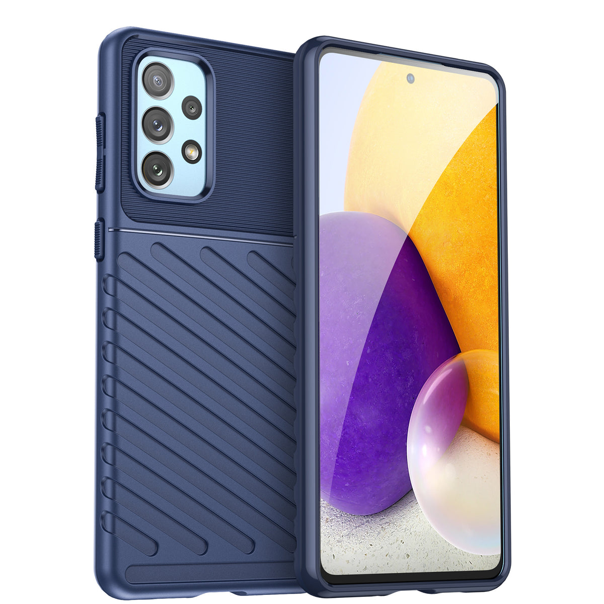 Husa Thunder Flexible Armored Cover pentru Samsung Galaxy A73 Albastru