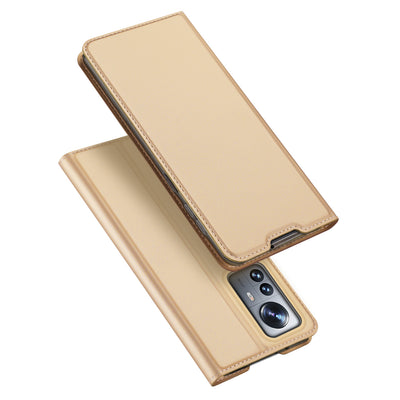 Husa Dux Ducis Skin Pro Holster Cover Flip Cover pentru Xiaomi 12 Pro Auriu