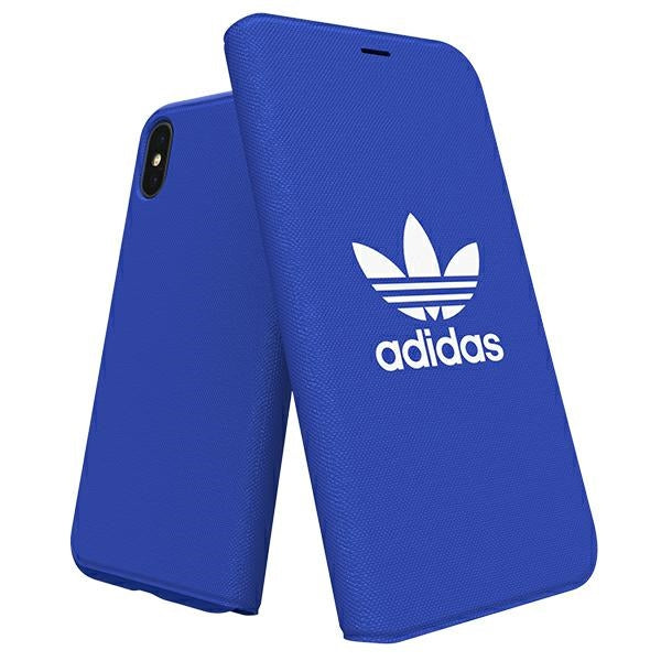 Husa Adidas OR Booklet Canvas pentru iPhone X/Xs - Albastru