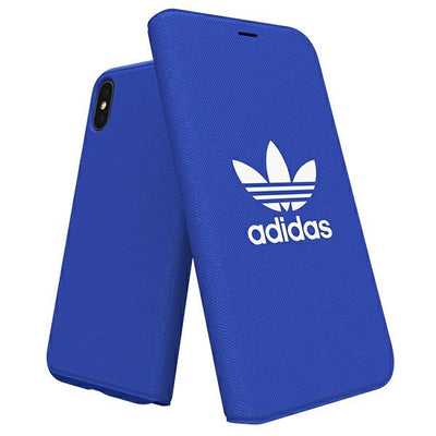 Husa Adidas OR Booklet Canvas pentru iPhone X/Xs - Albastru