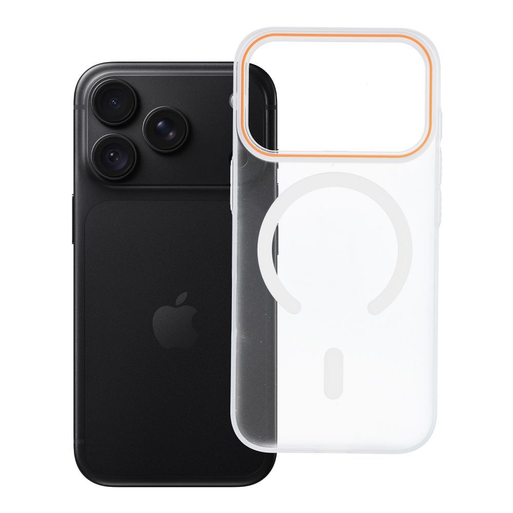 Husa Go Portocaliu pentru iPhone 18 Pro / 17 Pro Compatible cu Magsafe Transparent