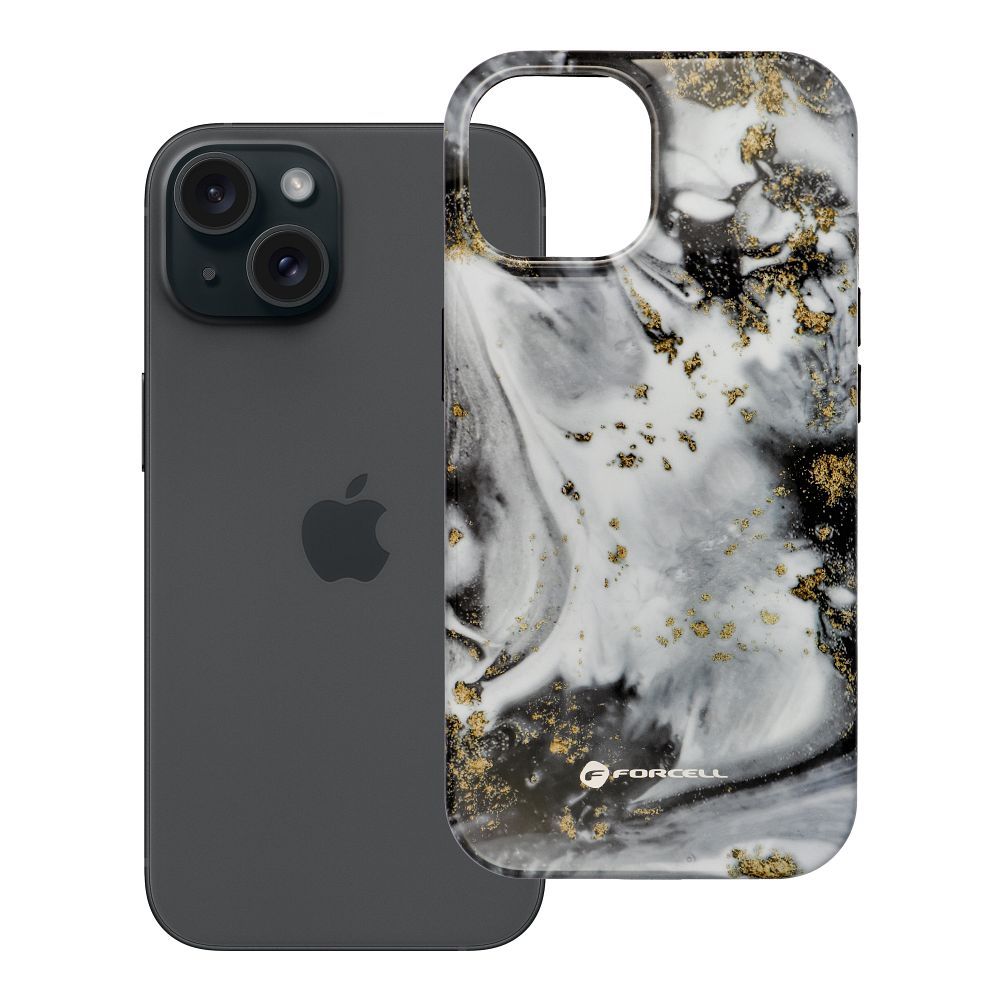 Husa Forcell pentru iPhone 15 F-protect Mirage Compatible cu Magsafe Military Drop-test Argintiu Fog
