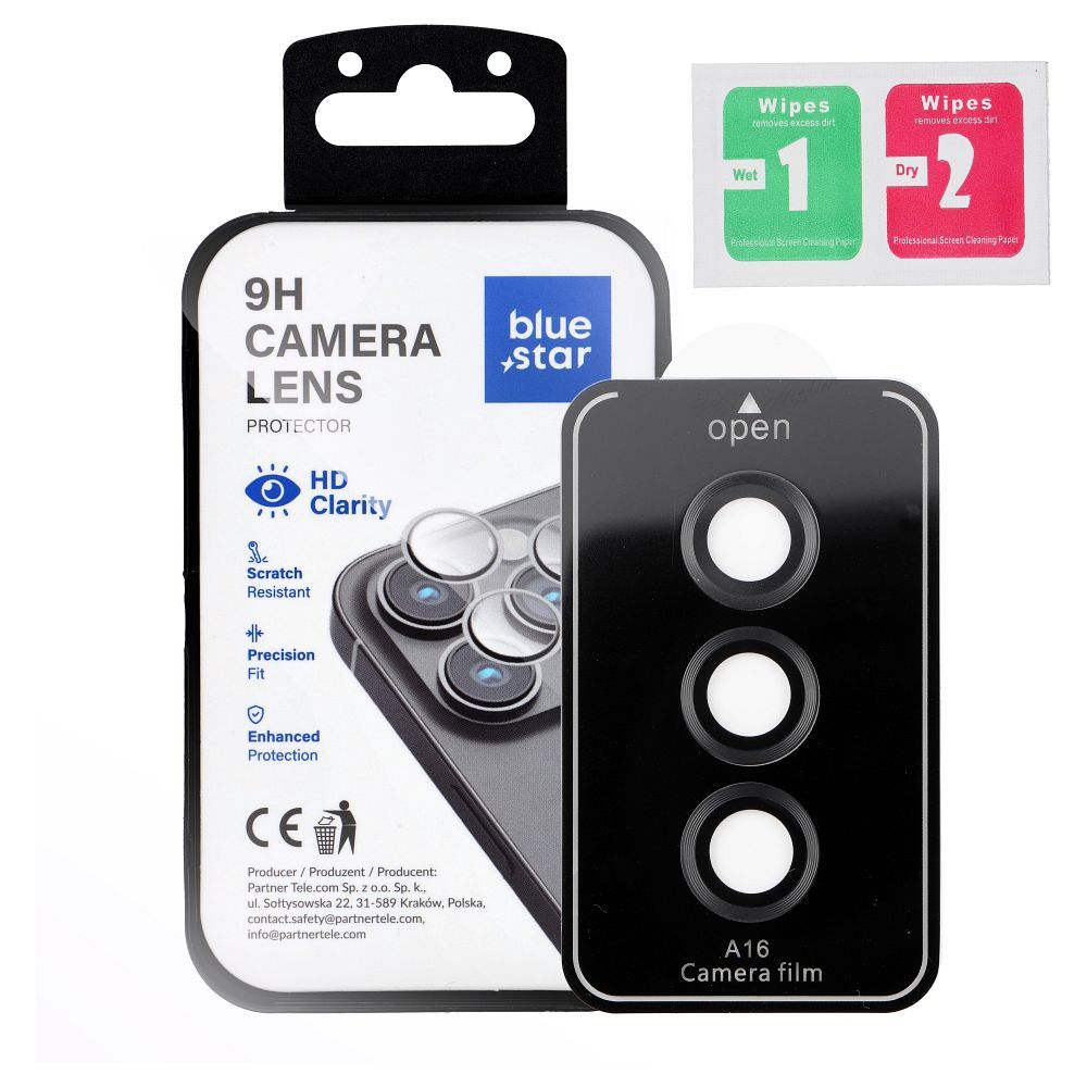 Folie Albastru Star sticla camera pentru Samsung A16 Easy Install Negru