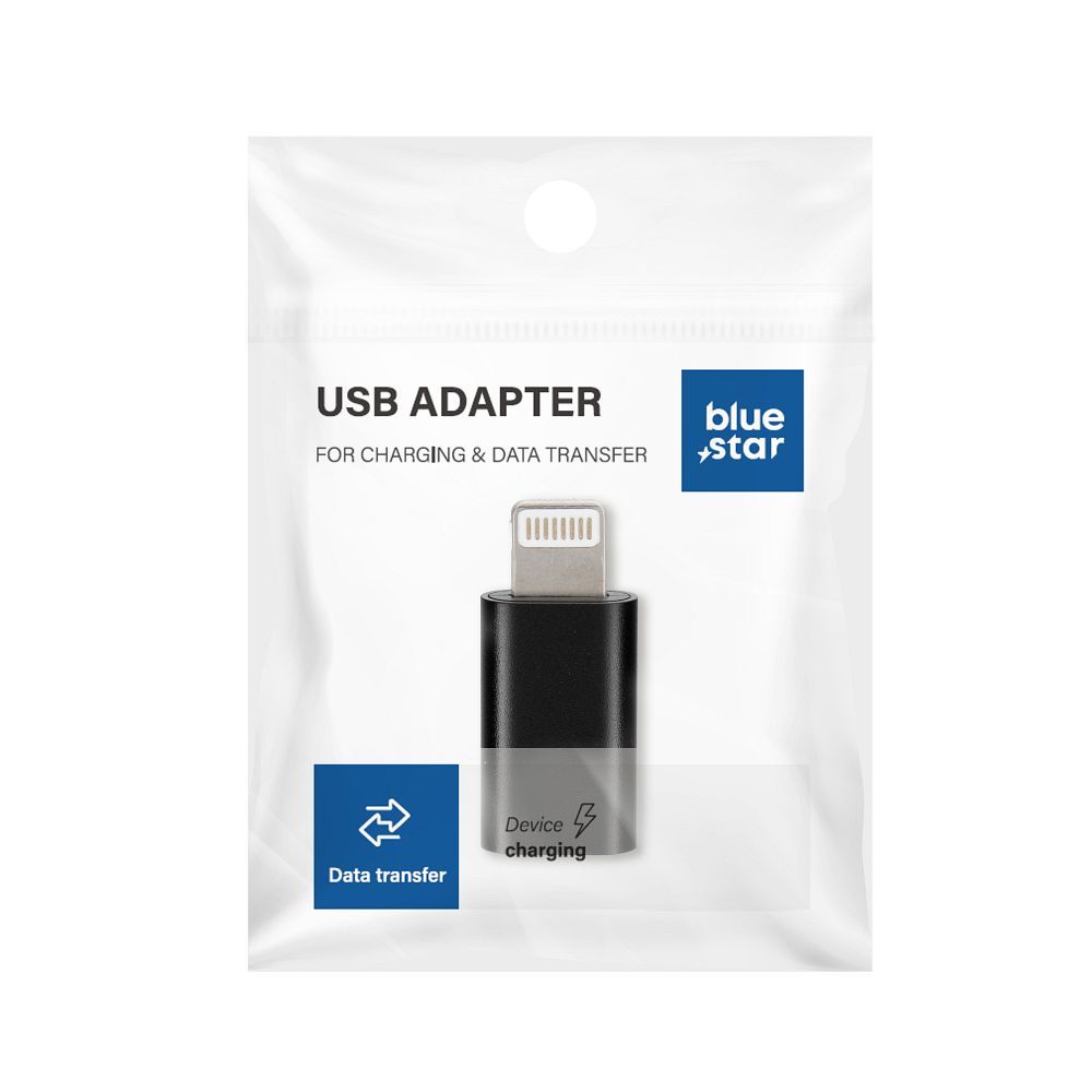 Adaptor Albastru Star Type C To Lightning - Negru