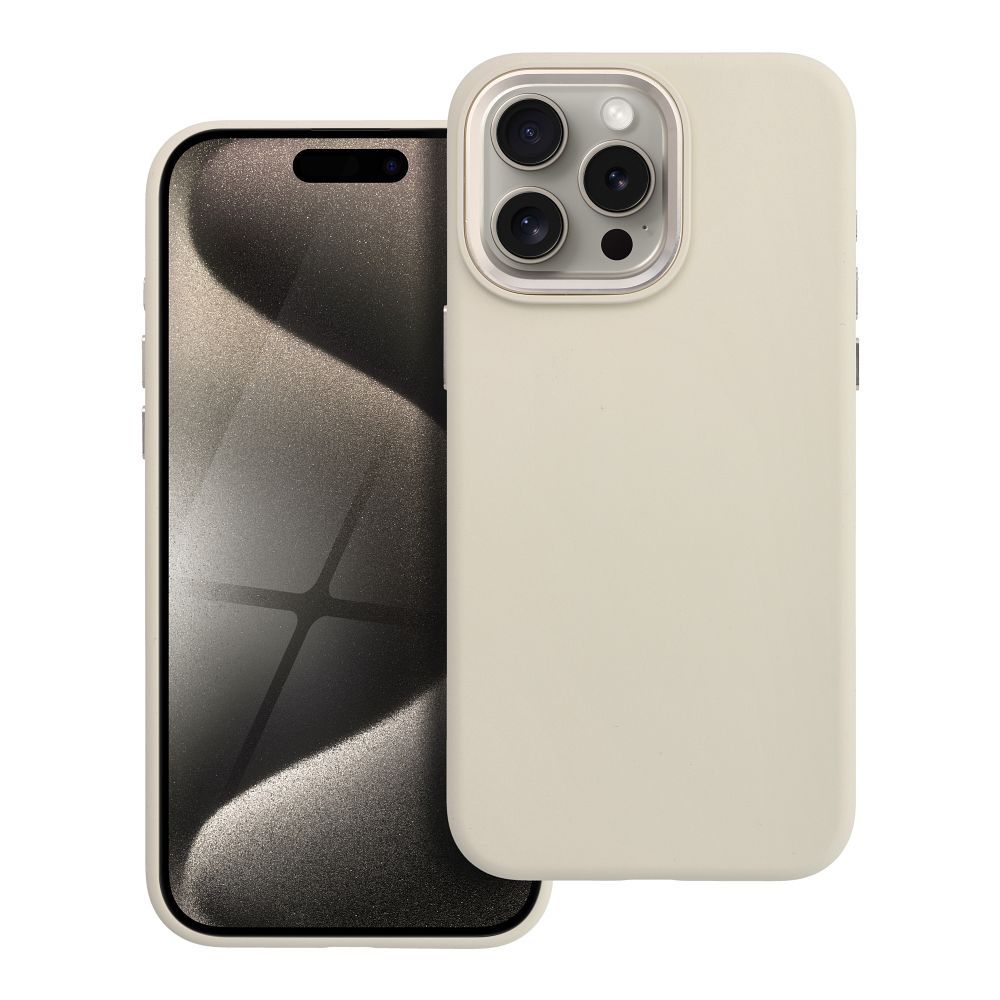 Husa Forcell pentru iPhone 15 PRO MAX F-protect Frame Premium Compatible cu Magsafe Antique Alb