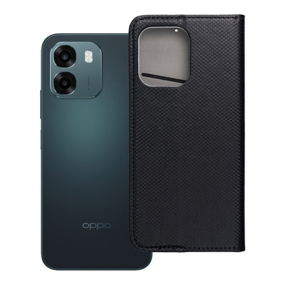 Husa Smart Book pentru Oppo A6 Negru