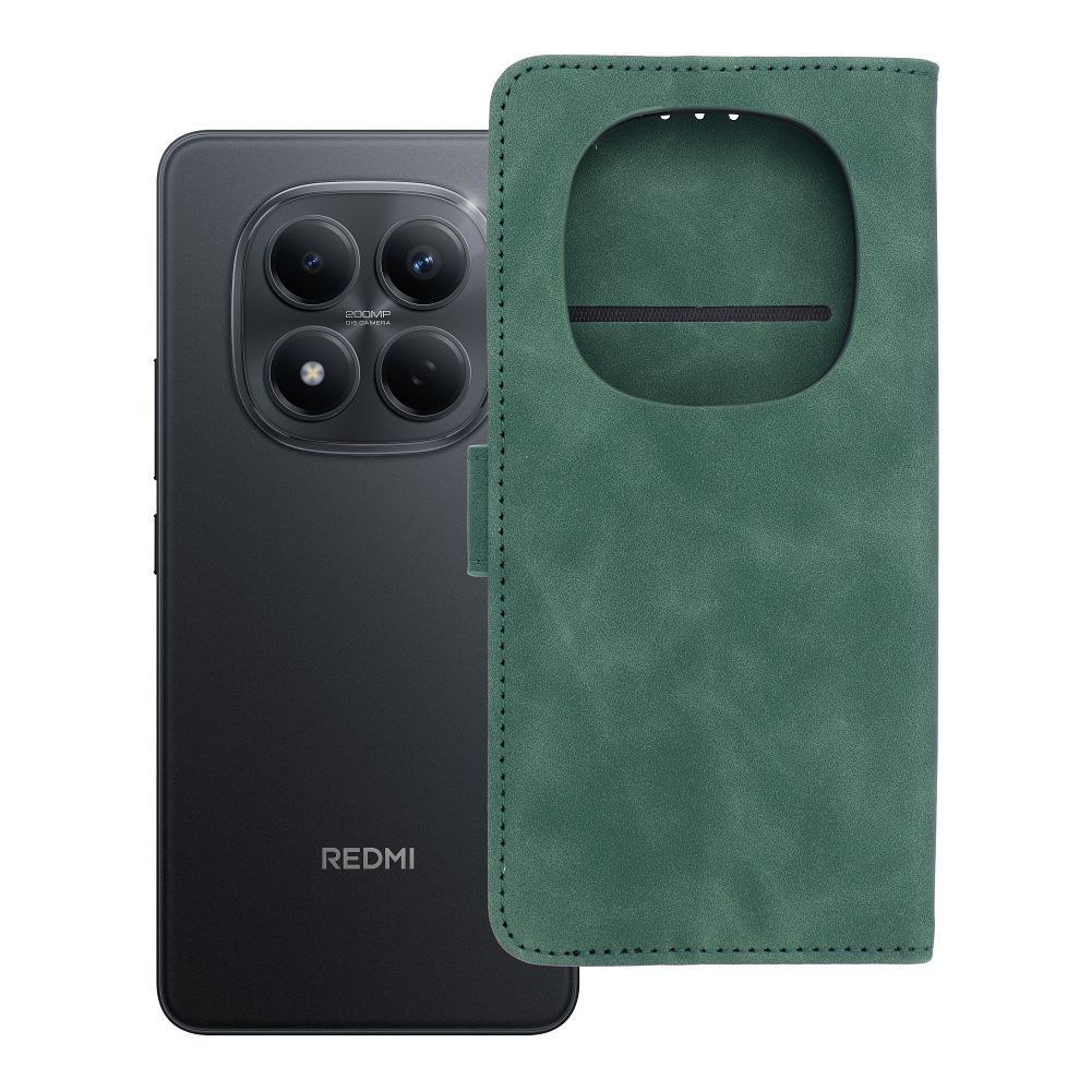 Husa Tender Book Flip pentru Xiaomi Redmi Note 15 PRO 5G Verde