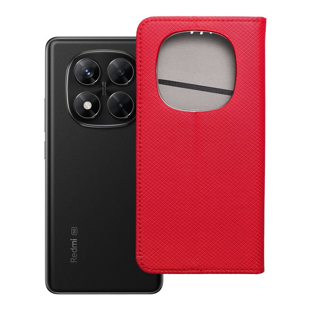 Husa Smart Book pentru Xiaomi Redmi Note 14 PRO 5G / 14 PRO Plus 5G Rosu