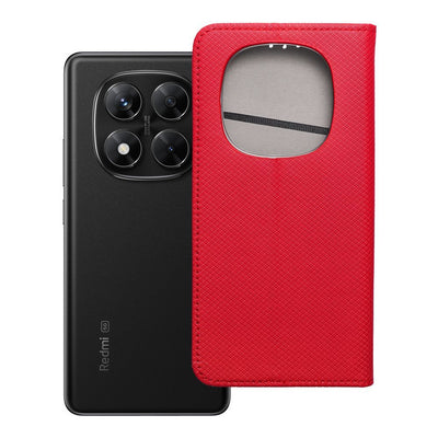 Husa Smart Book pentru Xiaomi Redmi Note 14 PRO 5G / 14 PRO Plus 5G Rosu