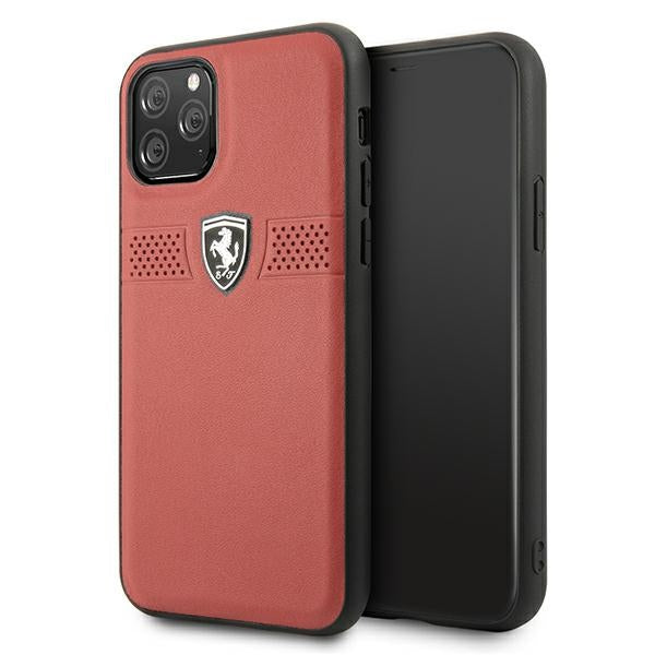 Husa Ferrari Feobahcn58re iPhone 11 Pro 5.8" Rosu/Rosu Hardcase Off Track Leather