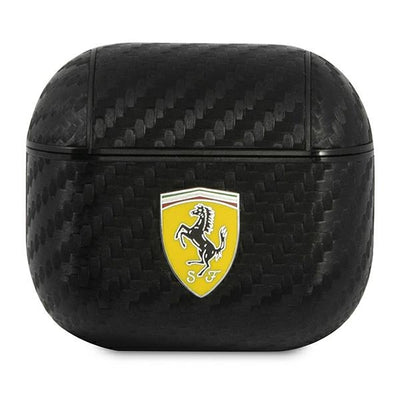 Husa Ferrari AirPods 3 Cover Negru/Negru On Track PU Carbon