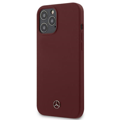 Husa Mercedes Silicone Line pentru iPhone 12 Pro Max - Rosu
