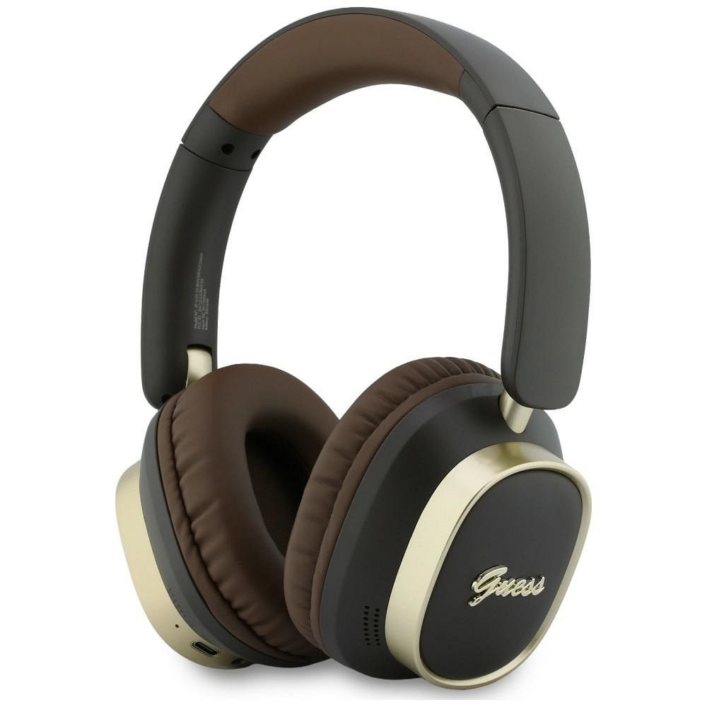 Casti Guess Wireless ENC Rectangle Metal Script Maro