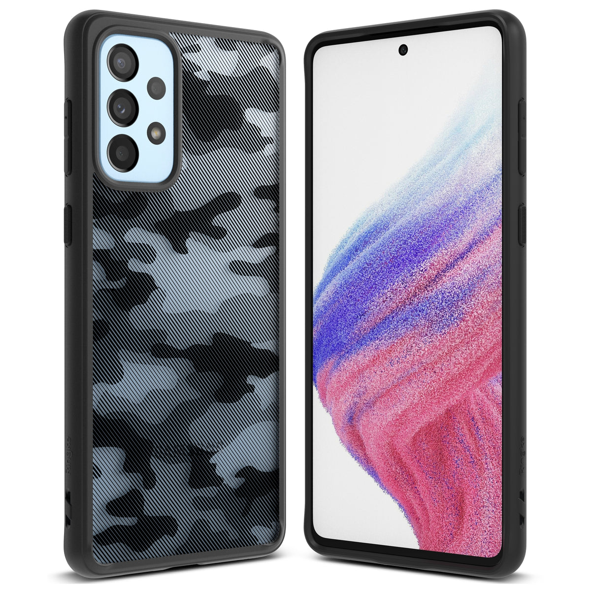 Husa Ringke Fusion Matte TPU cu Frame pentru Samsung Galaxy A73 Negru