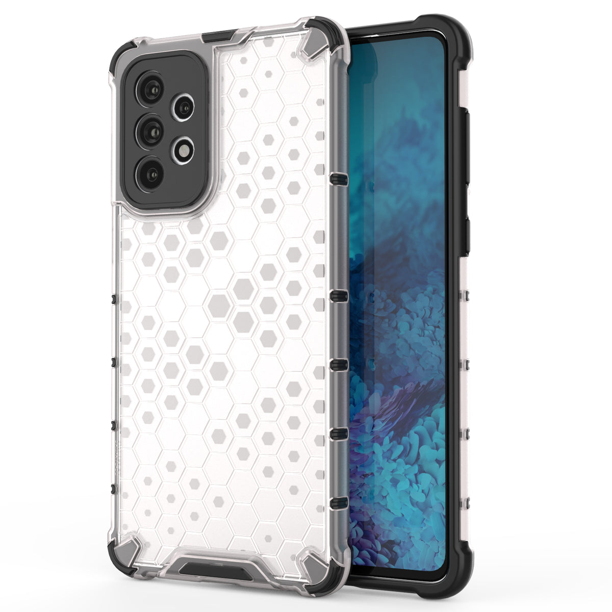 Husa Honeycomb Armored Cover cu A Gel Frame pentru Samsung Galaxy A73 Transparent