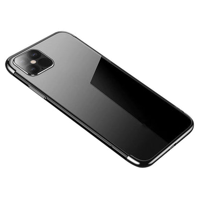 Husa Transparent Color Gel Cover cu Metallic Frame Xiaomi Redmi Note 11 Pro 5G / 11 Pro Negru