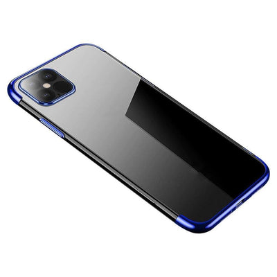 Husa Transparent Color Gel Cover cu Metallic Frame Xiaomi Redmi Note 11 Pro 5G / 11 Pro Albastru