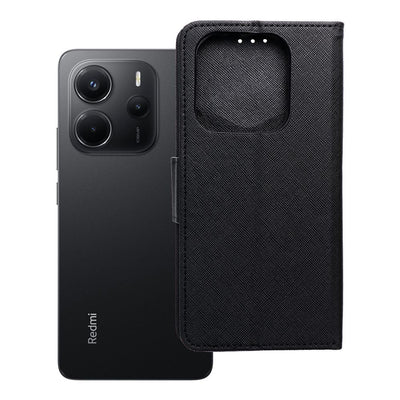 Husa Fancy Book Flip pentru Xiaomi Redmi Note 14 4G Negru