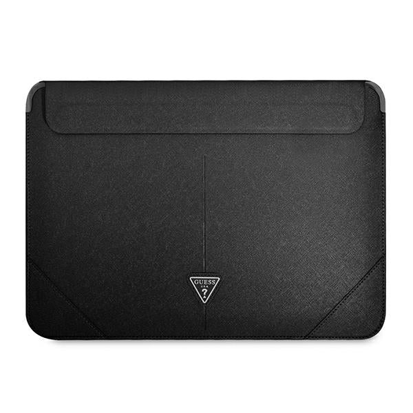 Husa Guess Saffiano Triangle Logo pentru A 14" Laptop - Negru