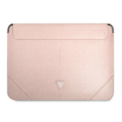 Husa Guess Saffiano Triangle Logo pentru A 16" Laptop - Roz
