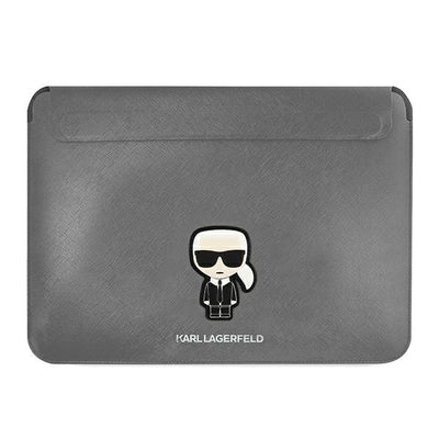 Husa Karl Lagerfeld Saffiano Ikonik Karl pentru A 13-14" Laptop - Argintiu