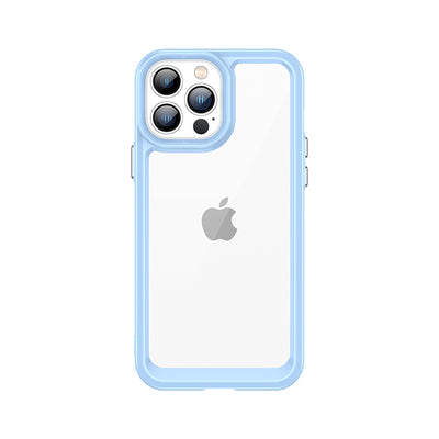 Husa Outer Space pentru iPhone 12 Pro Max Hard Cover cu Gel Frame Albastru