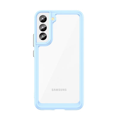 Husa Outer Space Cover pentru Samsung Galaxy S22 + (S22 Plus) Hard Cover cu Gel Frame Albastru