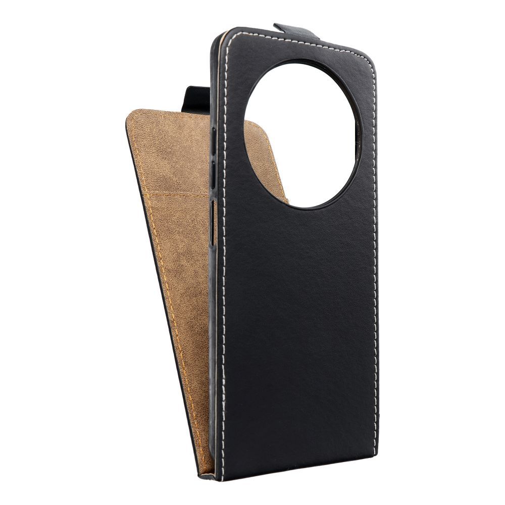 Husa Vertical Flip pentru Xiaomi Redmi 14C Slim Flexi Fresh Negru