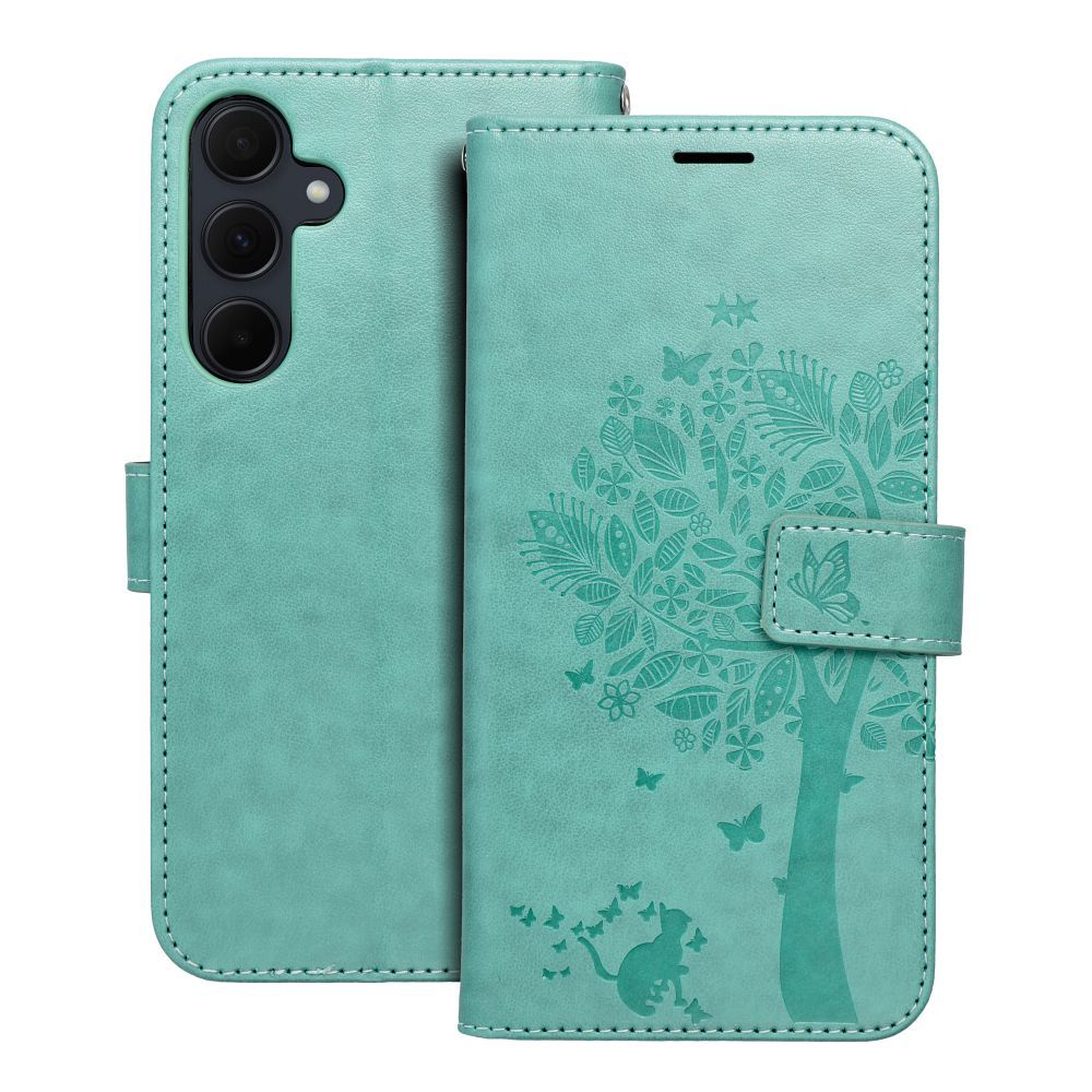 Husa Mezzo Book Flip pentru Samsung A35 5G Tree Verde
