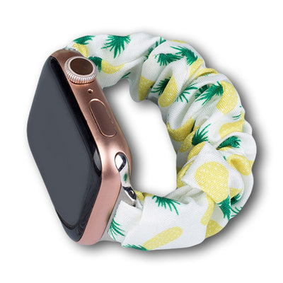 Curea Fabric pentru Apple Watch 42 / 44 / 45 Mm Bracelet Rubber Band - Pineapple