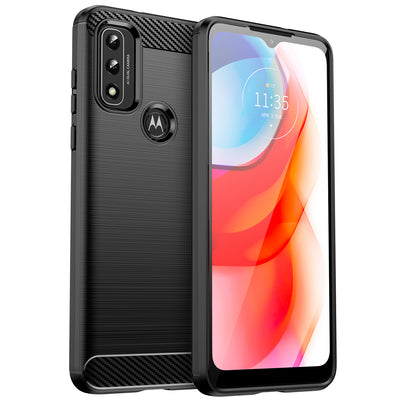 Husa Carbon Flexible Motorola Moto G Play 2022 Negru