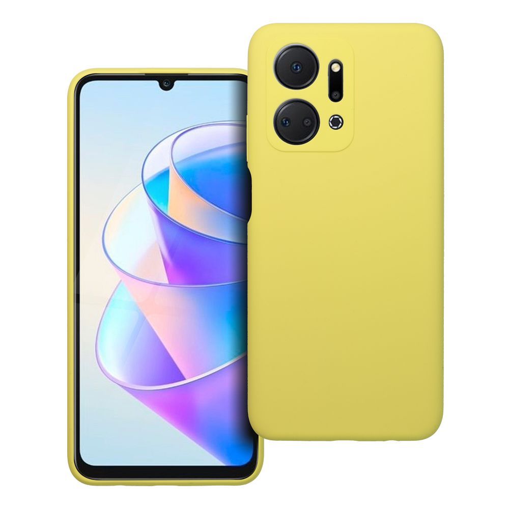 Husa pentru Honor X7A Silicone 2mm (Camera Protection) Galben
