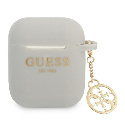 Husa Guess Gua2lsc4eg AirPods Cover Gri/Gri Silicone Charm 4G Collection
