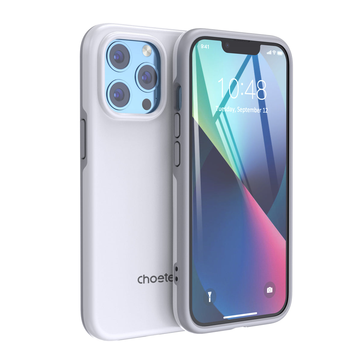Husa Choetech MFM Anti-drop Cover pentru iPhone 13 Pro Max Alb (Pc0114-mfm-wh)