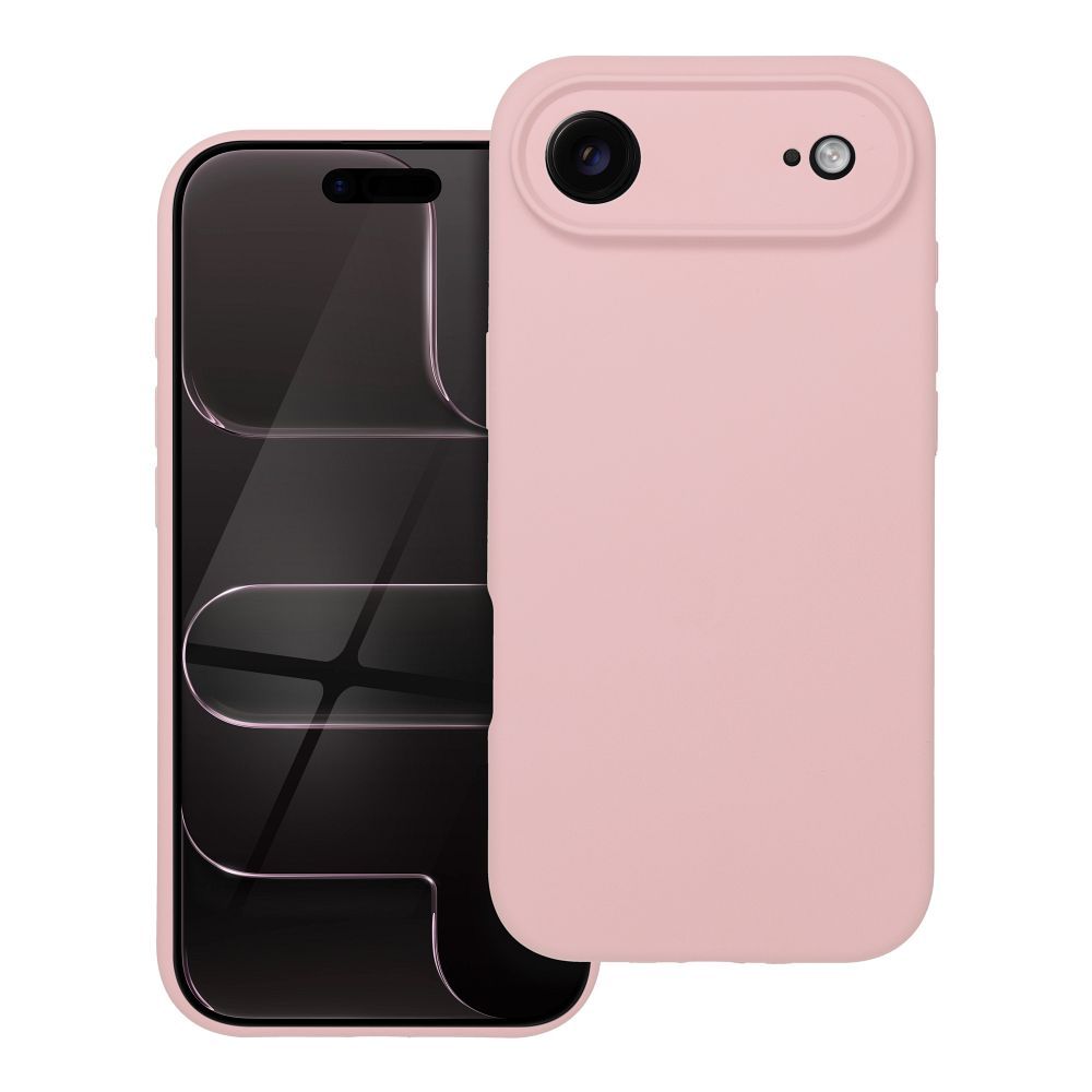 Husa pentru iPhone 17 AIR Silicone 2mm (Camera Protection) Compatible cu Magsafe Powder Roz