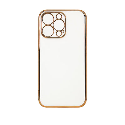 Husa Lighting Color pentru Xiaomi Redmi Note 11 Pro Gel Cover cu Auriu Frame Alb