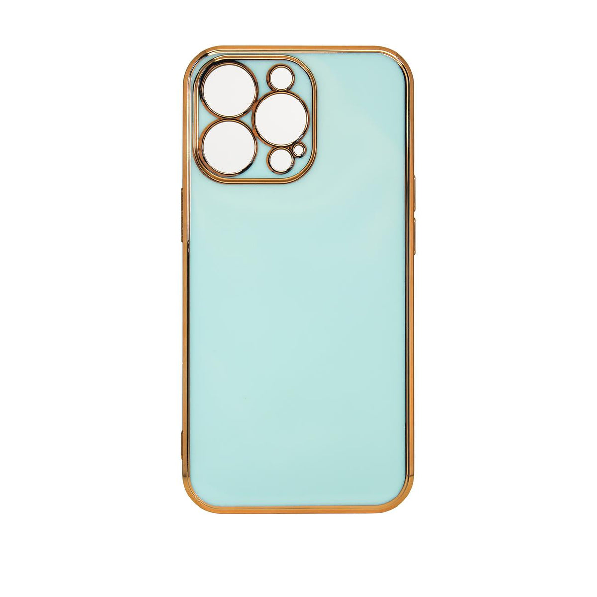 Husa Lighting Color pentru Xiaomi Redmi Note 11 Gel Cover cu Auriu Frame Mint