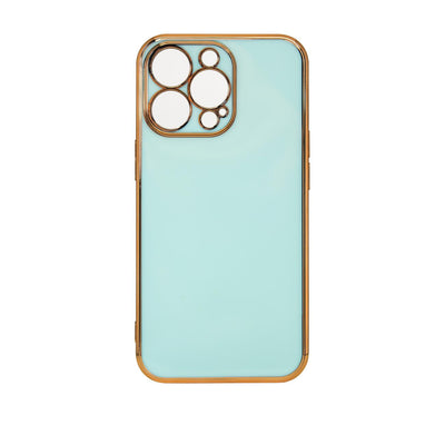 Husa Lighting Color pentru Xiaomi Redmi Note 11 Gel Cover cu Auriu Frame Mint