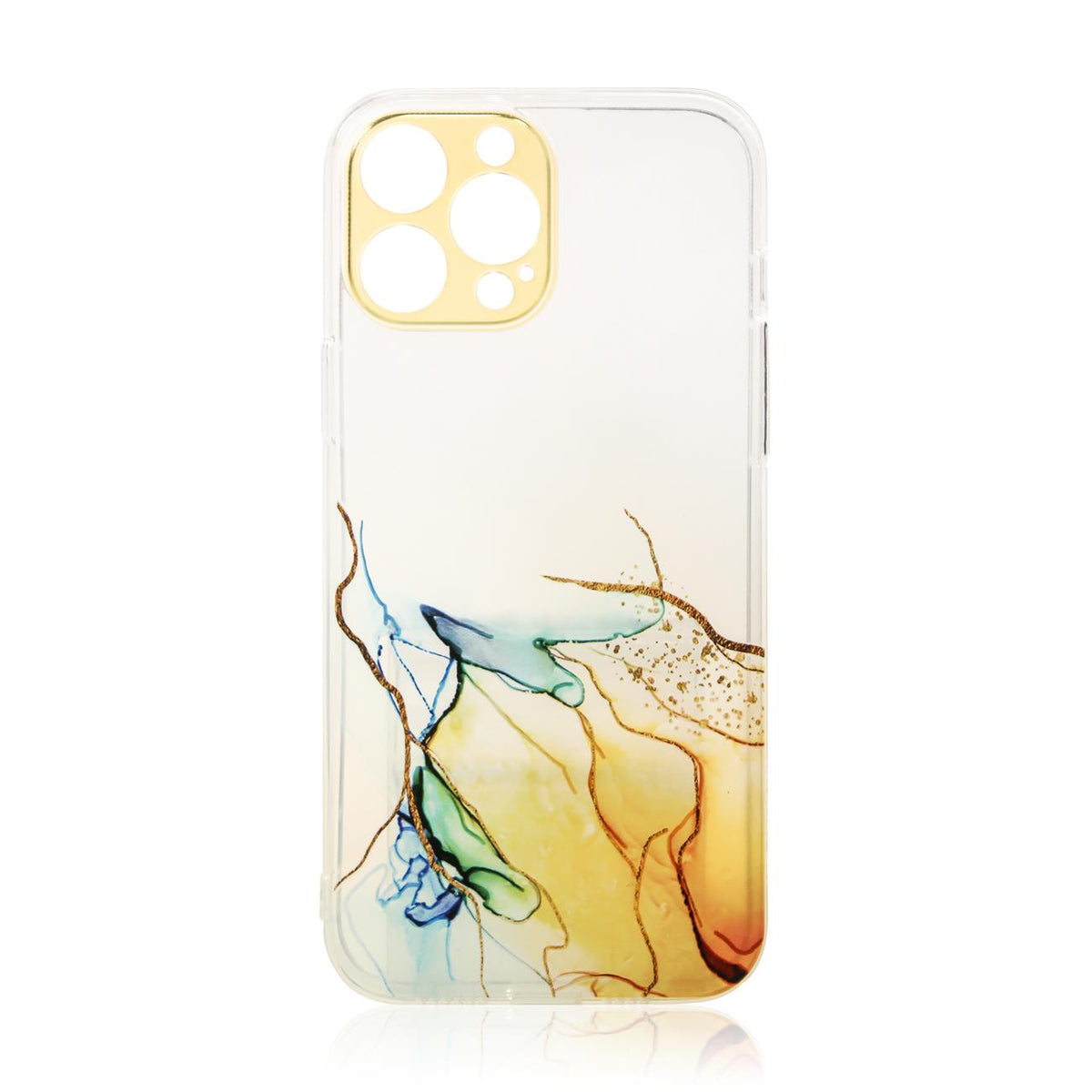 Husa Marble pentru iPhone 12 Pro Max Gel Cover Portocaliu Marble