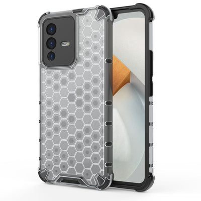 Husa Honeycomb Armored Cover cu A Gel Frame pentru Vivo V23 5G Transparent