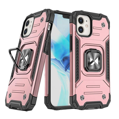Husa Wozinsky Ring Armor iPhone 14 Plus Armored Magnetic Suport Ring Auriu