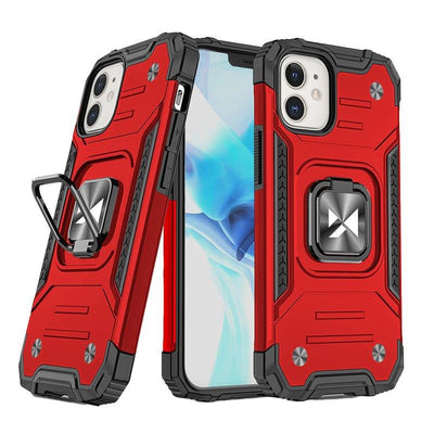 Husa Wozinsky Ring Armor pentru iPhone 14 Plus Armored Cover Magnetic Suport Ring Rosu